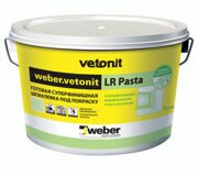 Шпатлевка готовая суперфинишная,полимерная,белая Vetonit LR Pasta (20 кг)