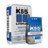 Клей для плитки,белый LitoPlus K55 (25кг)